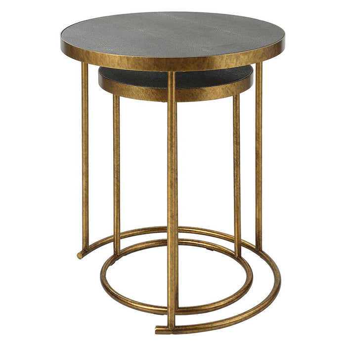 ARAGON NESTING TABLES, S/2, GRAY