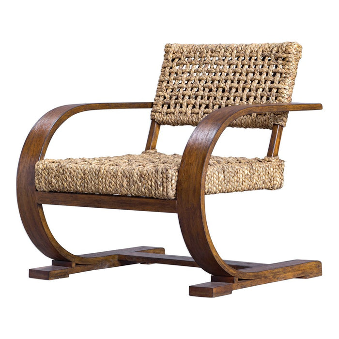 REHEMA ACCENT CHAIR, PECAN