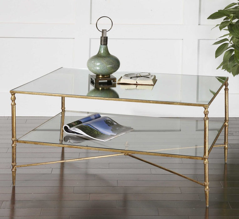 HENZLER COFFEE TABLE, GOLD