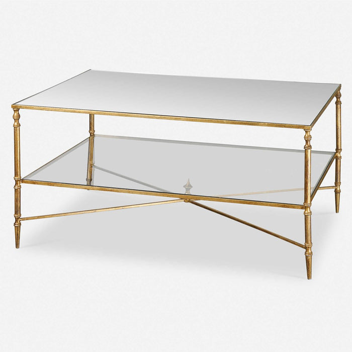 HENZLER COFFEE TABLE, GOLD