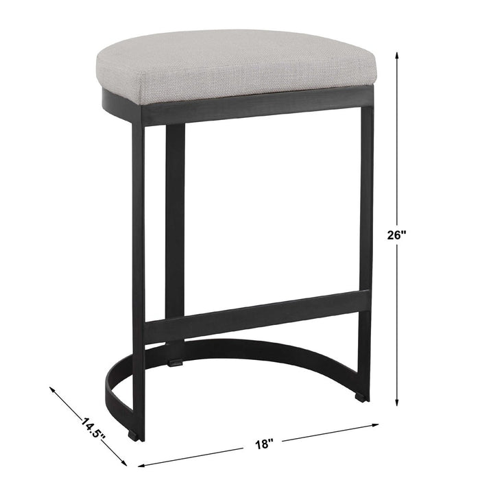 IVANNA COUNTER STOOL, BLACK