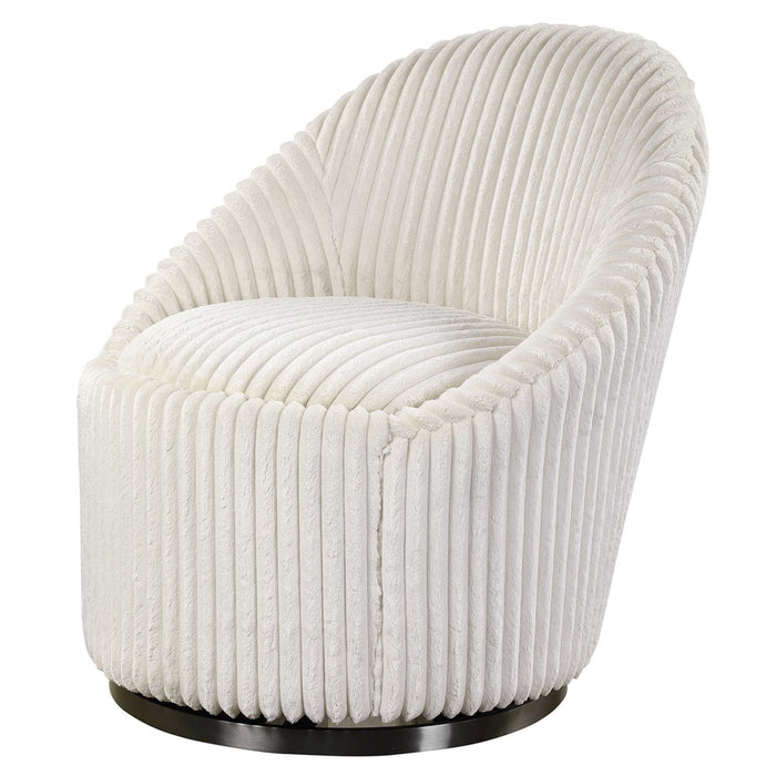 CRUE SWIVEL CHAIR, IVORY