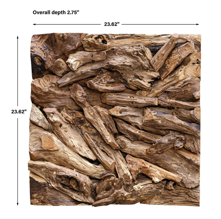 RIO WOOD WALL DECOR, NATURAL