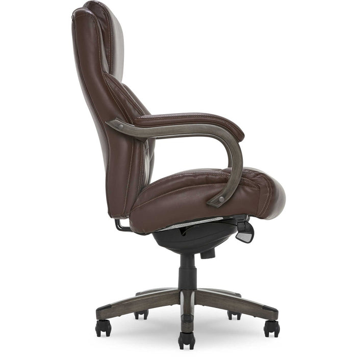 Delano Big & Tall Executive Office Chair, Chestnut Brown with Distressed Wood