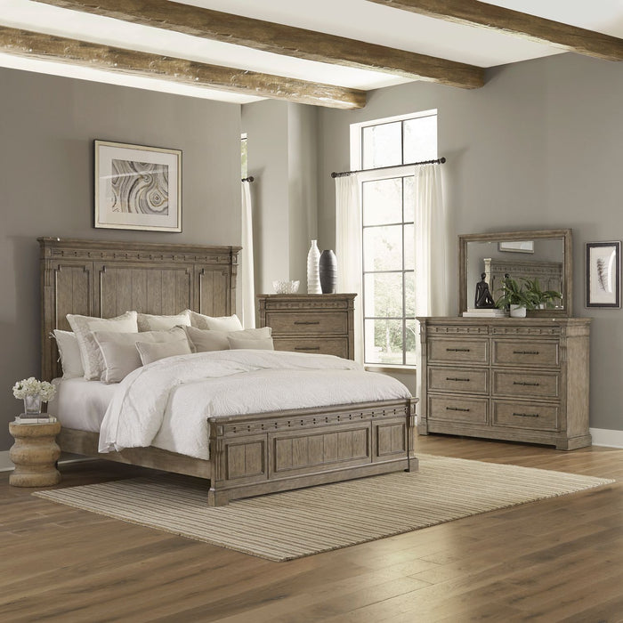 Town & Country - King California Panel Bed, Dresser & Mirror, Chest