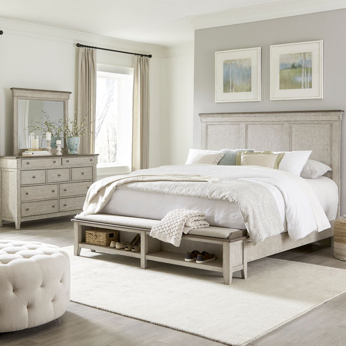 Ivy Hollow - King California Storage Bed, Dresser & Mirror