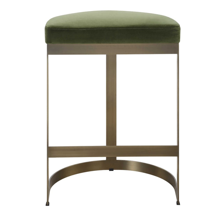 IVANNA COUNTER STOOL, BRASS - MOSS