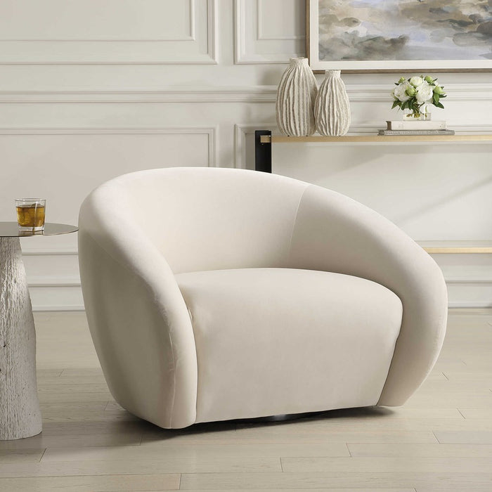 DESOTO SWIVEL CHAIR, CREAM