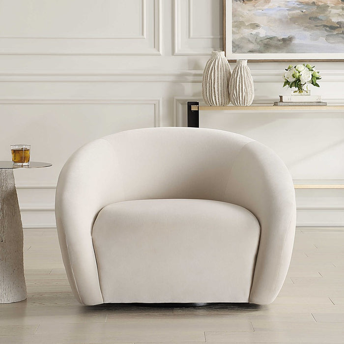 DESOTO SWIVEL CHAIR, CREAM