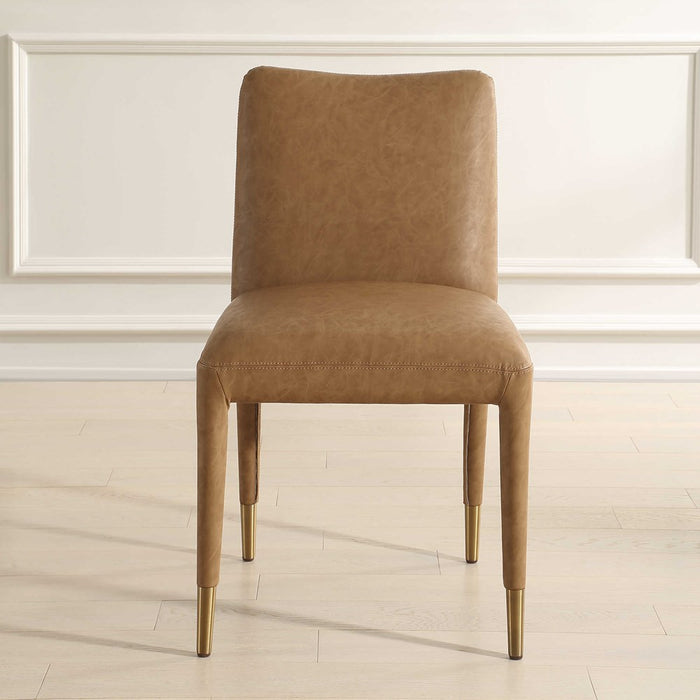 CONIFER DINING CHAIR, CAMEL, 2 PER BOX, PRICED EACH