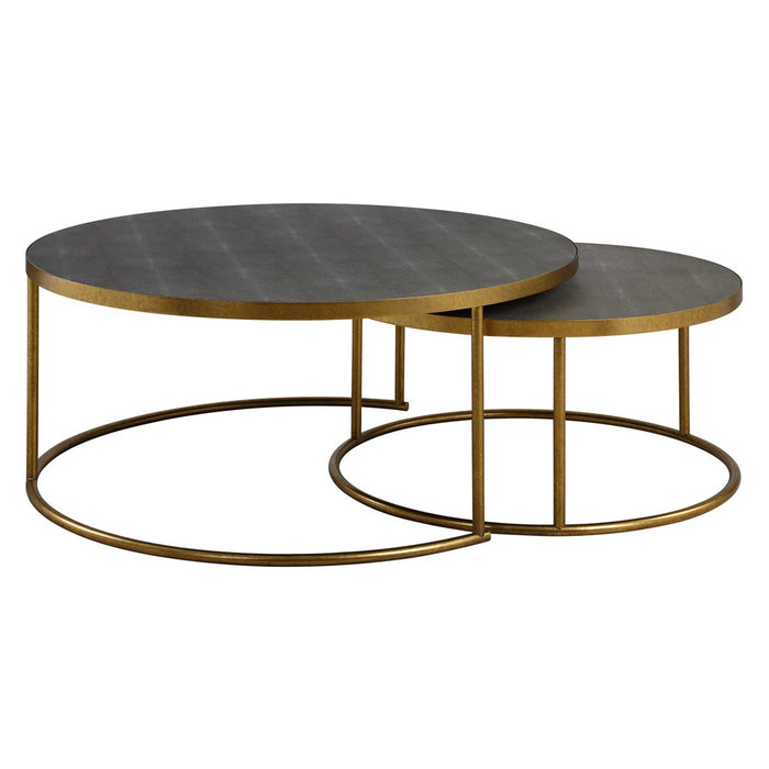 ARAGON NESTING COFFEE TABLES, S/2, GRAY