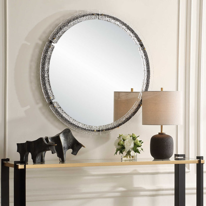 CRYSTALLINE ROUND MIRROR