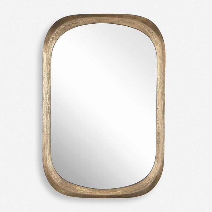 MALONE MIRROR, BRASS