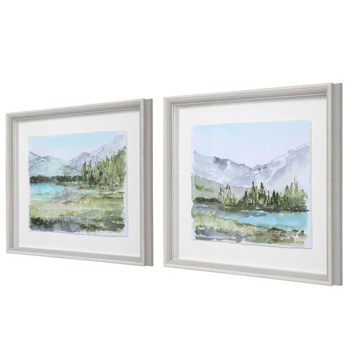 PLEIN AIR RESERVOIR FRAMED PRINTS, S/2