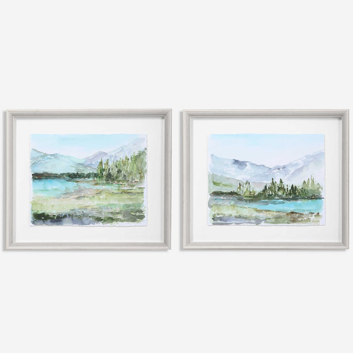 PLEIN AIR RESERVOIR FRAMED PRINTS, S/2