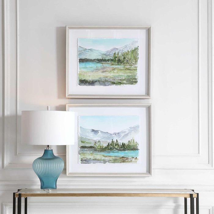 PLEIN AIR RESERVOIR FRAMED PRINTS, S/2