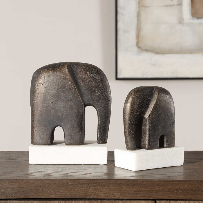 TIMELESS TUSK SCULPTURES, S/2