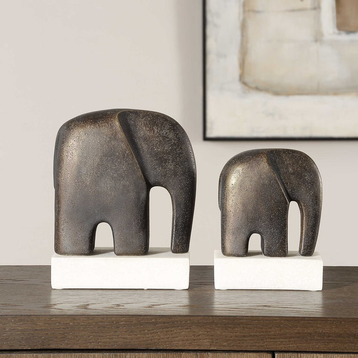 TIMELESS TUSK SCULPTURES, S/2