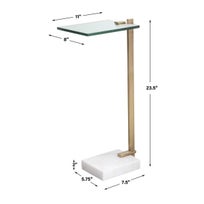 Butler Accent Table, White