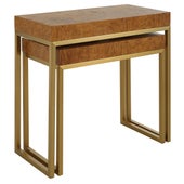 Burl-esque Nesting Tables, S/2