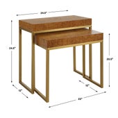 Burl-esque Nesting Tables, S/2