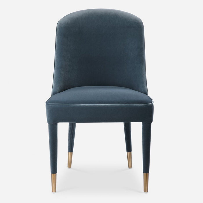 Brie Armless Chair, Blue, 2 Per Box, Priced Each