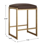 Atticus Counter Stool, Gold