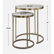 Aragon Nesting Tables, S/2, White