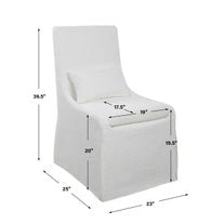 Coley Armless Chair, White