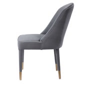 Brie Armless Chair, Gray, 2 Per Box, Priced Each