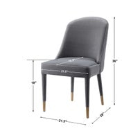 Brie Armless Chair, Gray, 2 Per Box, Priced Each