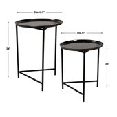 Burnett Nesting Tables, Dark Nickel, S/2