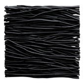 Gathered Teak Square Wood Wall Decor, Black