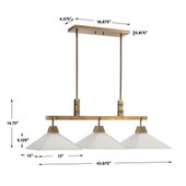 Brookdale, 3 Lt Linear Chandelier