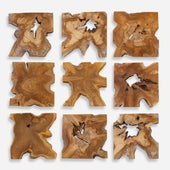 Talia Wood Wall Decor, S/9