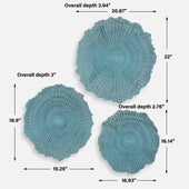 Ocean Gems Wall Decor, Blue, S/3