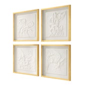 Fourfold Framed Prints, S/4