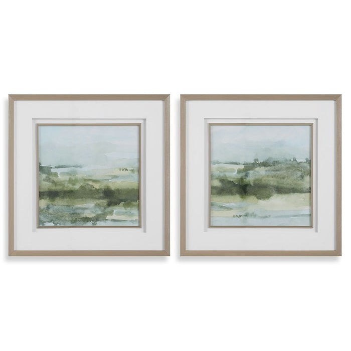 Soft Sage Framed Prints, S/2