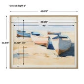 Beached Boats Framed Print