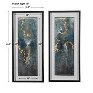 Glimmering Agate Framed Prints, S/2