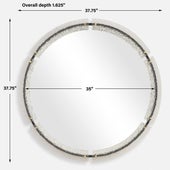 Crystalline Round Mirror