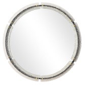 Crystalline Round Mirror