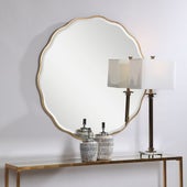 Aneta Round Mirror, Gold