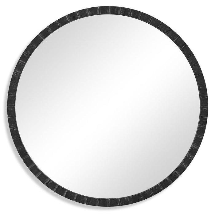 Dandridge Round Mirror, Black