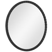 Dandridge Round Mirror, Black