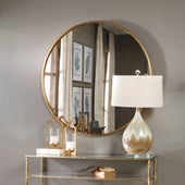 Junius Round Mirror, Gold