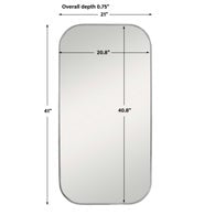 Taft Mirror, Polished Nickel