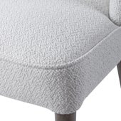 Brie Armless Chair, White, 2 Per Box, Priced Each