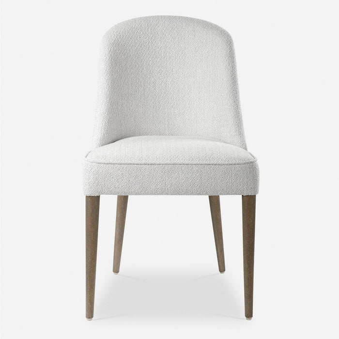 Brie Armless Chair, White, 2 Per Box, Priced Each