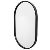 Varina Oval Mirror, Black